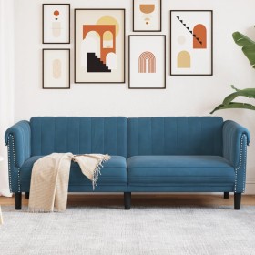 3 seater blue velvet sofa by vidaXL, Sofas - Ref: Foro24-372593, Price: 281,99 €, Discount: %