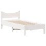 Solid white pine wood bed frame 100x200 cm by vidaXL, Beds and slatted bases - Ref: Foro24-844734, Price: 93,27 €, Discount: %