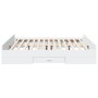 White engineered wood bed frame with drawers 180x200 cm by vidaXL, Beds and slatted bases - Ref: Foro24-3280272, Price: 159,8...