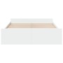 Estructura cama con cajones madera ingeniería blanca 160x200 cm