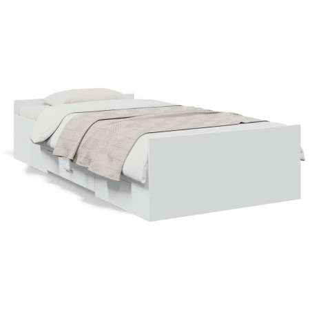 Cama con cajones madera de ingeniería blanca 190x190 cm de vidaXL, Camas y somieres - Ref: Foro24-3280342, Precio: 142,95 €, ...