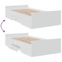 Cama con cajones madera de ingeniería blanca 190x190 cm