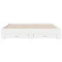 White engineered wood bed frame with drawers 180x200 cm by vidaXL, Beds and slatted bases - Ref: Foro24-3280363, Price: 212,4...