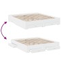 White engineered wood bed frame with drawers 180x200 cm by vidaXL, Beds and slatted bases - Ref: Foro24-3280363, Price: 212,4...