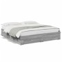 Cama con cajones madera ingeniería gris Sonoma 180x200 cm de vidaXL, Camas y somieres - Ref: Foro24-3280368, Precio: 205,06 €...