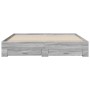 Cama con cajones madera ingeniería gris Sonoma 180x200 cm de vidaXL, Camas y somieres - Ref: Foro24-3280368, Precio: 205,06 €...