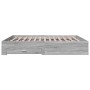 Sonoma gray engineered wood bed with drawers 180x200 cm by vidaXL, Beds and slatted bases - Ref: Foro24-3280368, Price: 204,9...