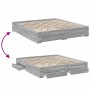 Sonoma gray engineered wood bed with drawers 180x200 cm by vidaXL, Beds and slatted bases - Ref: Foro24-3280368, Price: 204,9...