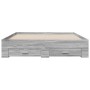 Cama con cajones madera ingeniería gris Sonoma 150x200 cm de vidaXL, Camas y somieres - Ref: Foro24-3280382, Precio: 195,00 €...