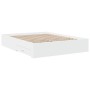 Estructura cama con cajones madera ingeniería blanca 150x200 cm