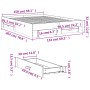 Estructura cama con cajones madera ingeniería blanca 150x200 cm