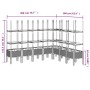 Planter with gray PP trellis 200x160x142.5 cm by vidaXL, Pots and planters - Ref: Foro24-367971, Price: 155,99 €, Discount: %