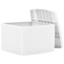 Mesa auxiliar de plástico blanco 54x54x36,5 cm de vidaXL, Mesas de jardín - Ref: Foro24-48774, Precio: 48,82 €, Descuento: %