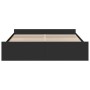 Black engineered wood bed frame with drawers 200x200 cm by vidaXL, Beds and slatted bases - Ref: Foro24-3280266, Price: 176,9...