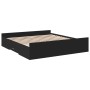 Estructura cama con cajones madera ingeniería negra 200x200 cm de vidaXL, Camas y somieres - Ref: Foro24-3280266, Precio: 175...