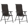 Folding garden chairs 2 pcs synthetic rattan black coffee by vidaXL, Garden chairs - Ref: Foro24-4007139, Price: 140,99 €, Di...