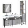 Set de armario de baño 4 pzas madera contrachapada gris sonoma de vidaXL, Muebles de baño - Ref: Foro24-3214748, Precio: 273,...