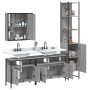 Set de armario de baño 4 pzas madera contrachapada gris sonoma de vidaXL, Muebles de baño - Ref: Foro24-3214748, Precio: 276,...