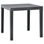 Mesa de jardín con 2 bancos plástico gris antracita de vidaXL, Conjuntos de jardín - Ref: Foro24-48778, Precio: 115,08 €, Des...