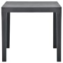 Garden table with 2 anthracite gray plastic benches by vidaXL, Garden sets - Ref: Foro24-48778, Price: 115,26 €, Discount: %