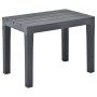 Mesa de jardín con 2 bancos plástico gris antracita de vidaXL, Conjuntos de jardín - Ref: Foro24-48778, Precio: 115,08 €, Des...