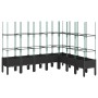 Planter with trellis PP black 200x160x142.5 cm by vidaXL, Pots and planters - Ref: Foro24-367973, Price: 155,46 €, Discount: %