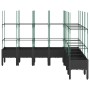 Planter with trellis PP black 200x160x142.5 cm by vidaXL, Pots and planters - Ref: Foro24-367973, Price: 155,46 €, Discount: %