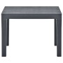 Mesa de jardín con 2 bancos plástico gris antracita de vidaXL, Conjuntos de jardín - Ref: Foro24-48778, Precio: 115,08 €, Des...