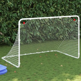 White steel soccer goal 122x81x81 cm by vidaXL, soccer goals - Ref: Foro24-4007966, Price: 34,99 €, Discount: %