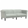 Dreiteilige Sofagarnitur aus hellgrauem Samt von vidaXL, Sofas - Ref: Foro24-3209209, Preis: 703,99 €, Rabatt: %