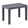 Garden table with 2 anthracite gray plastic benches by vidaXL, Garden sets - Ref: Foro24-48778, Price: 115,26 €, Discount: %