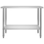 Stainless steel kitchen work table 120x60x85 cm by vidaXL, Restoration - Ref: Foro24-51190, Price: 142,31 €, Discount: %