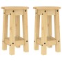 Kitchen high stools 2 pcs solid pine wood by vidaXL, Furniture sets for kitchens and dining rooms - Ref: Foro24-4005699, Pric...