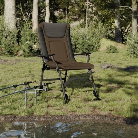 Taupe folding fishing chair with armrests by vidaXL, Garden chairs - Ref: Foro24-4006419, Price: 118,70 €, Discount: %