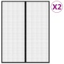 Mosquiteras para puerta bloque magnético 2 uds negro 230x160 cm de vidaXL, Mosquiteras para ventanas - Ref: Foro24-314690, Pr...