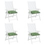 Cojines para silla 4 uds tela estampado de hojas 40x40x7 cm