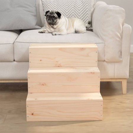 Pet ladder solid pine wood 40x37.5x35 cm by vidaXL, Pet Steps and Ramps - Ref: Foro24-822461, Price: 44,99 €, Discount: %