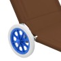 Folding lounger with awning and taupe gray steel wheels by vidaXL, Loungers - Ref: Foro24-44326, Price: 54,06 €, Discount: %