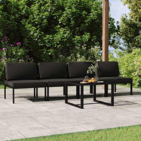 Gartenmöbel-Set 5-teilig und anthrazitgraue Aluminiumkissen von vidaXL, Gartensets - Ref: Foro24-3107786, Preis: 474,99 €, Ra...