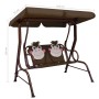 Rocking bench for children brown fabric 115x75x110 cm by vidaXL, Garden rockers - Ref: Foro24-48097, Price: 89,99 €, Discount: %