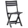 Folding garden chairs 2 units anthracite gray plastic by vidaXL, Garden chairs - Ref: Foro24-48787, Price: 87,70 €, Discount: %