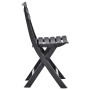 Folding garden chairs 2 units anthracite gray plastic by vidaXL, Garden chairs - Ref: Foro24-48787, Price: 87,70 €, Discount: %