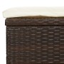 Sun lounger with folding awning, brown synthetic rattan 213x63x97cm by vidaXL, Loungers - Ref: Foro24-319637, Price: 178,78 €...