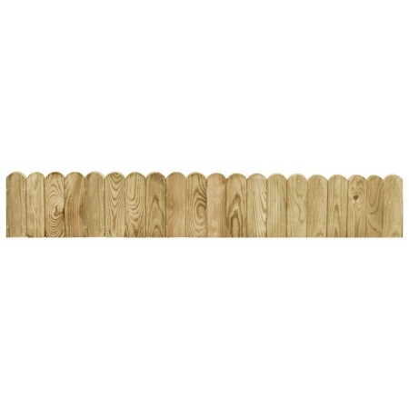 Rollo de borde de madera de pino impregnada verde 120 cm de vidaXL, Ribetes y bordes para jardín - Ref: Foro24-49105, Precio:...