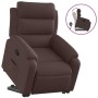 Sillón reclinable elevable tela marrón oscuro de vidaXL, Sillones - Ref: Foro24-3204985, Precio: 287,39 €, Descuento: %