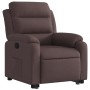 Sillón reclinable elevable tela marrón oscuro de vidaXL, Sillones - Ref: Foro24-3204985, Precio: 287,39 €, Descuento: %