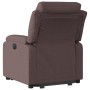 Sillón reclinable elevable tela marrón oscuro de vidaXL, Sillones - Ref: Foro24-3204985, Precio: 287,39 €, Descuento: %