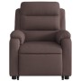 Sillón reclinable elevable tela marrón oscuro de vidaXL, Sillones - Ref: Foro24-3204985, Precio: 287,39 €, Descuento: %