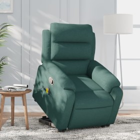 Silla de masaje reclinable de pie de tela verde oscura de vidaXL, Sillones - Ref: Foro24-3204998, Precio: 292,99 €, Descuento: %