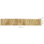 Rollo de borde de madera de pino impregnada verde 120 cm de vidaXL, Ribetes y bordes para jardín - Ref: Foro24-49105, Precio:...